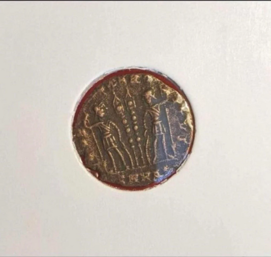 Ancient Roman Coin - Collectible Memorabilia of Constantine I - Authenticated Bronze Nummus 3rd